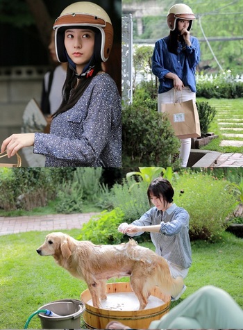 Foto Adegan Krystal Mandikan Anjing Dan Bawa Motor Di My Lovely Girl