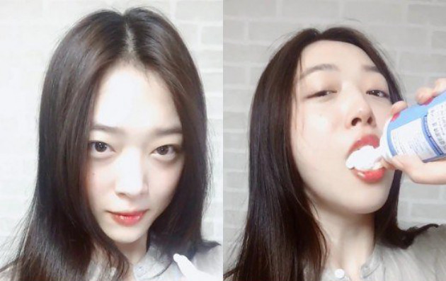 Ditinggal Choiza, Sulli Sengaja Selfie Whipped Cream untuk 