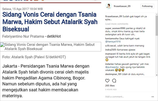 Atalarik Syah Disebut Punya Kelainan Seksual, Netter ...