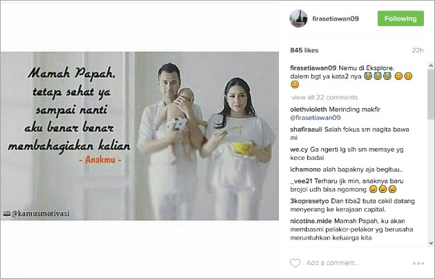 'Rafathar' Tulis Pesan Buat Raffi dan Nagita, Fans 