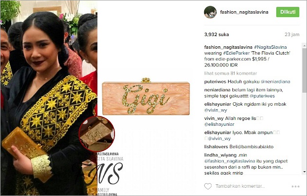 Clutch Bag Nagita  Berkilau Emas  Netter Ayu Ting Ting 