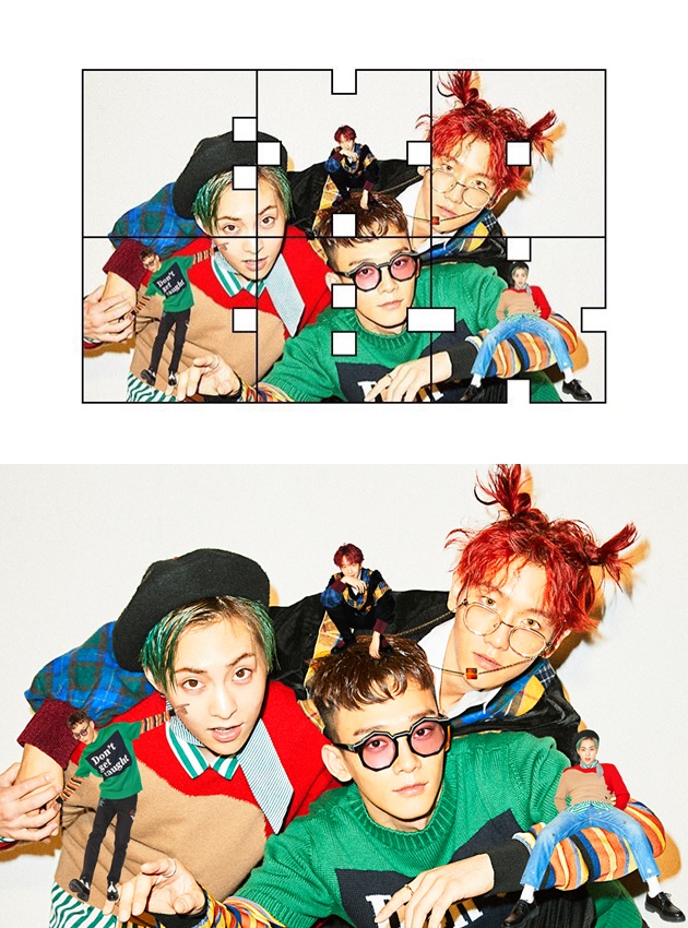 Puzzle Terisi Lengkap Exo Cbx Dandan Jadul Dan Kocak Di Teaser Hey Mama