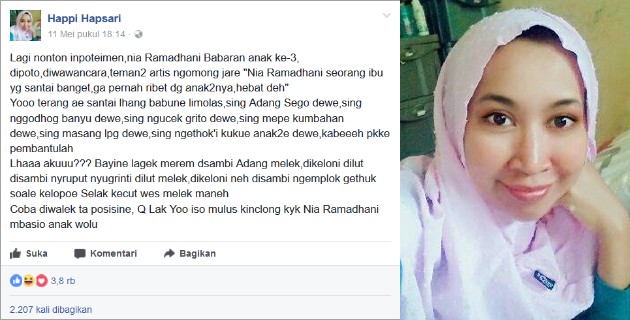 Jadi Viral Kocaknya Status Netter Sebut Nia Ramadhani Punya Pembantu 15 Orang