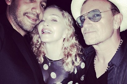 Madonna Bersenang-senang Bareng Bono U2 Jelang Ultah ke-56