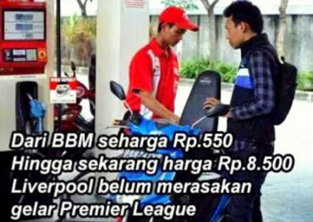 Beredar Meme Liverpool yang Puasa Gelar Juara Hingga BBM 