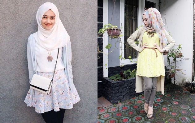 dress dengan cardigan