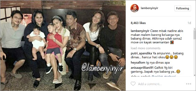 Nadine Chandrawinata Makan Malam Bareng Keluarga Dimas 