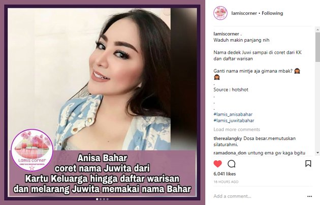 Annisa Bahar Coret Juwita dari KK dan Daftar Ahli Waris 