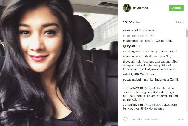 Pamer Foto dengan Pose Ini Naysila Mirdad  Mirip Bintang 