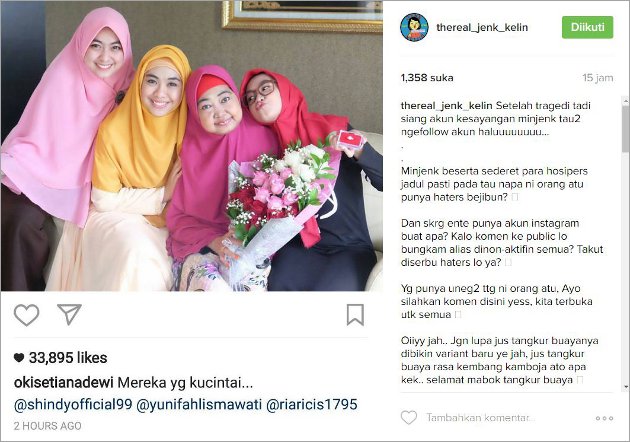 Kunci Kolom Komentar Oki Setiana Dewi Trauma Dihujat Netizen