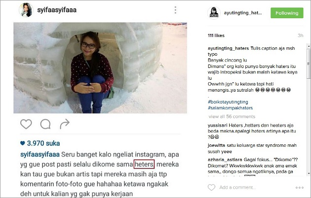 Salah Tulis Kata Bahasa Inggris Adik Ayu Ting Ting Dibully Netter