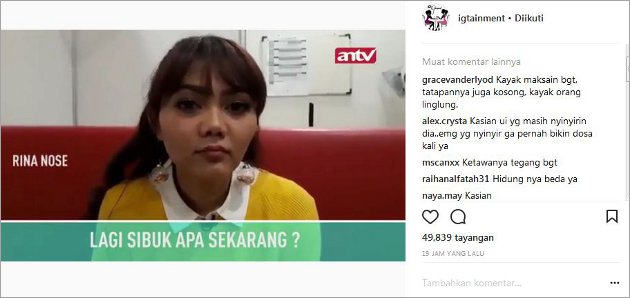 Bikin Sedih, Tatapan Rina Nose Kosong dan Senyum Terpaksa 