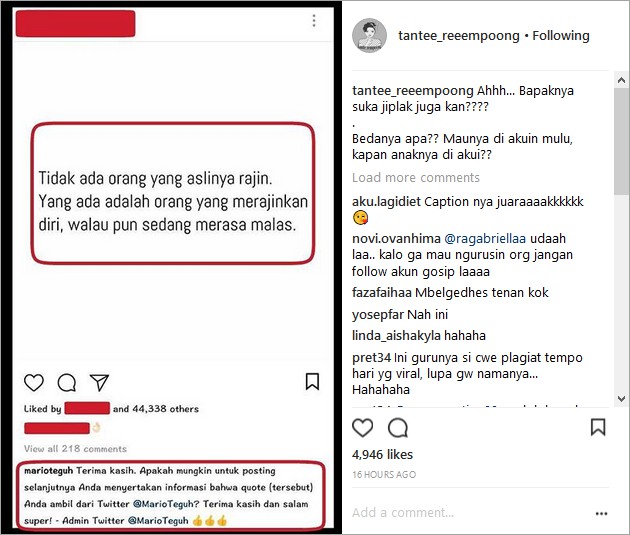 Tegur Netter yang Kutip Quote Miliknya, Mario Teguh Balik 