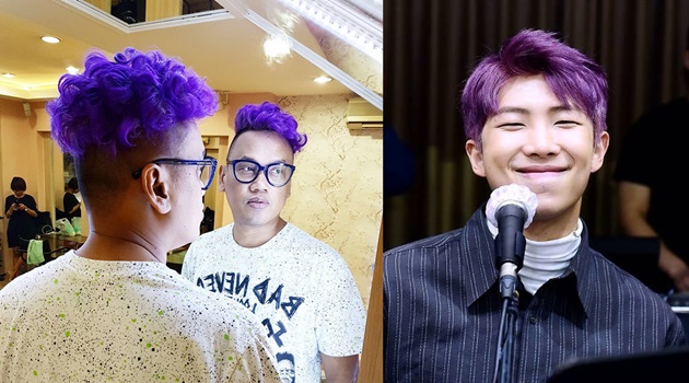 Uya Kuya Ubah Warna  Rambut  Jadi Ungu Mirip Rap Monster 